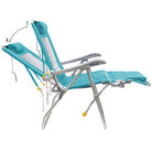 Legz Up Lounger Beach Chair, Heathered Seafoam, Recline