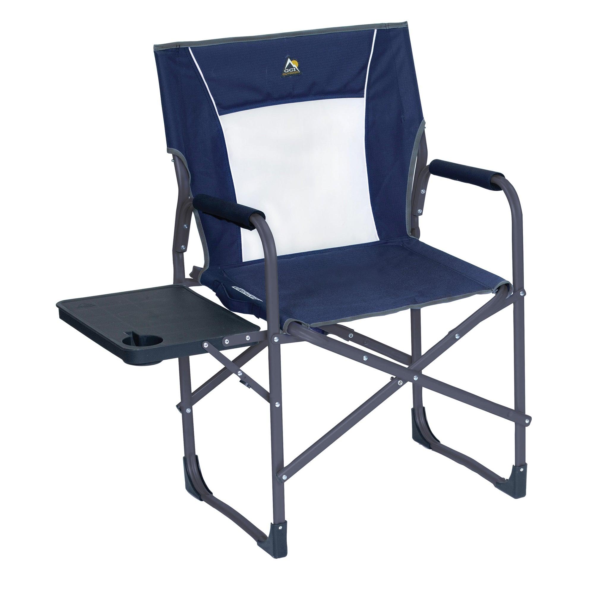 Slim-Fold Director's Chair, Indigo, Front