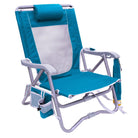 Bi-Fold Slim Beach Chair, Saybrook Blue, Front