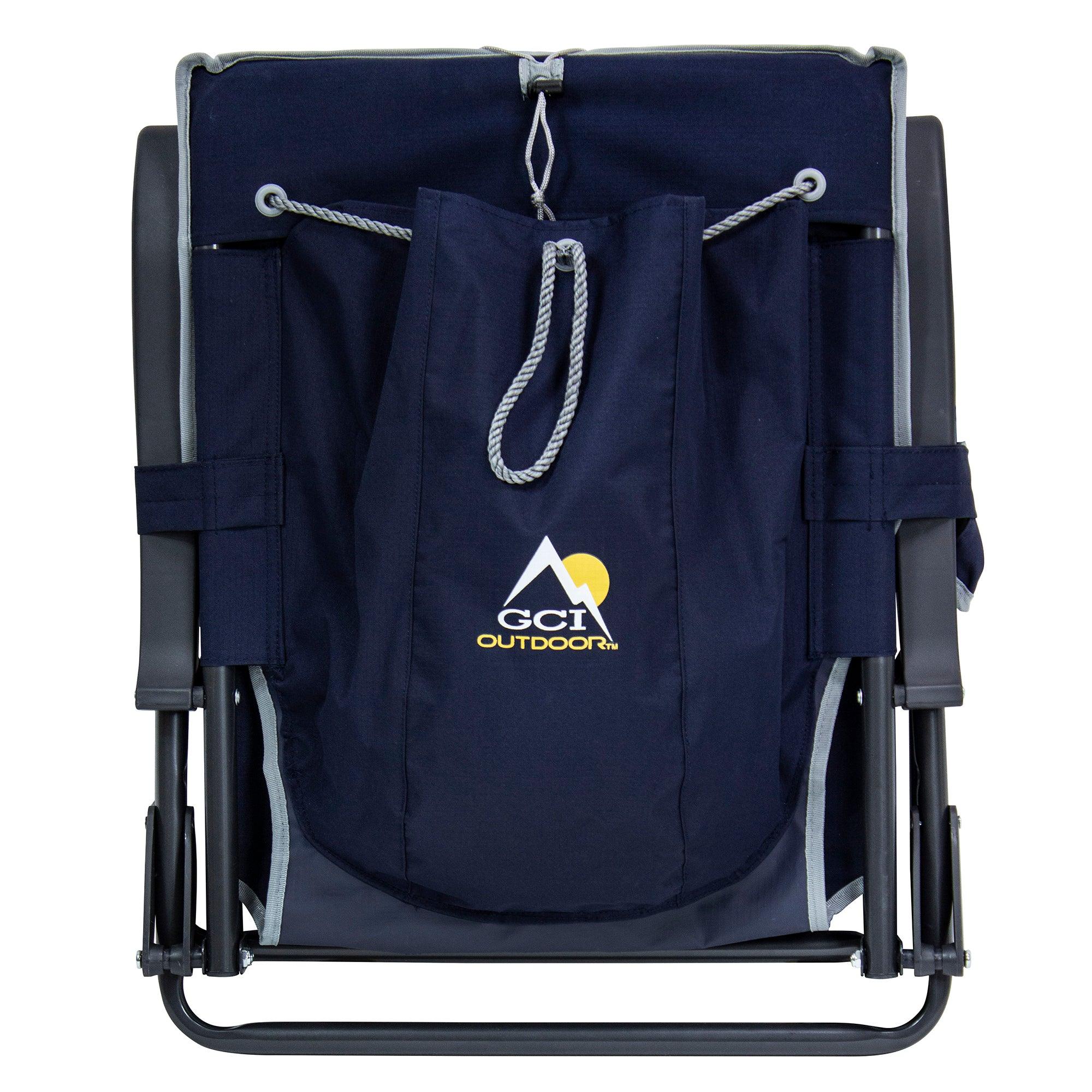Backpack Event Chair, Indigo, Folded