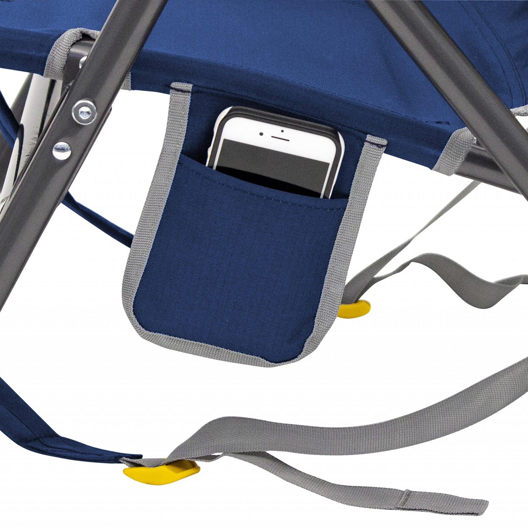 SunShade Backpack Event Chair, Royal Blue, Phone Holder